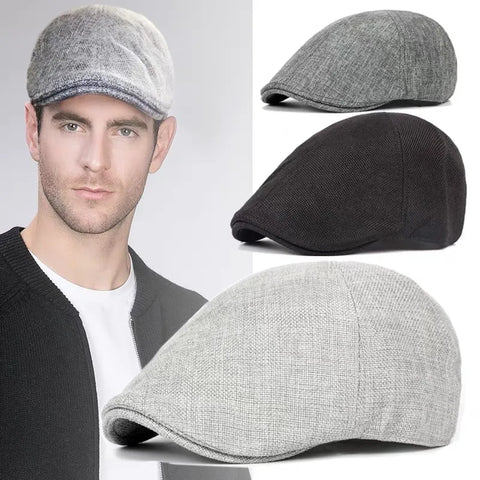 New Men Berets Spring Autumn Winter British Style Newsboy Beret Hat Retro England Hats Male Hats Peaked Painter Caps for Dad