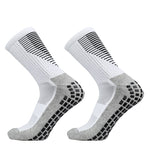 New Football Socks Men and Women Sports Socks Non-slip Silicone Bottom Soccer Basketball Grip Socks