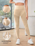 Women's 3-Piece Sports Pants With Sexy Hip Lift Yoga Pants Exercise High-Waisted Running Yoga  Pants