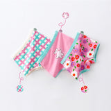 3Pcs/lot Kids Panties 7 Collections Chirdren&#39;s Underwear Lovely Girls Briefs Floral Grid Cute Pants Baby Dots Cotton Underpants