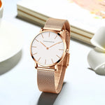 Women Watch Top Brand Dropshipping Japan Quartz Movement 36mm Rose Gold Waterproof Fashionable Nordic Minimalist Ladies Watches