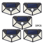 100 LED Solar Lights Outdoor Solar Wall Lamp PIR Motion Sensor Lamp Waterproof Solar Street Light for Garden Decoration