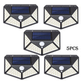 100 LED Solar Lights Outdoor Solar Wall Lamp PIR Motion Sensor Lamp Waterproof Solar Street Light for Garden Decoration