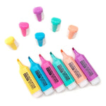 6 Color/Set Kawaii Oblique Highlighters Large Capacity Student Colored Matte Fluorescent Note PenThick Markers