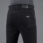 2024 New Men's Black Jeans Slim Stretch Korean Fashion Skinny Elastic Casual Male Full-length Stretch Denim Trousers