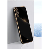 Casing for Samsung Galaxy A50 A30s A50s Solid Color Straight Edge 6D Plating Phone Case Soft Cover