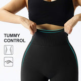 2023 Seamless Knitted Fitness GYM Pants Women's High Waist and Hips Tight Peach Buttocks High Waist Nude Yoga Pants