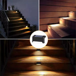 Solar Deck Lights 16 Pack Outdoor Step Lights Waterproof Led Solar Lights for Railing Stairs Step Fence Yard Patio and Pathway