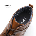 BHKH 2022 Autumn/ Winter Men Boots Lace-up Ankle Boots Formal Business Dress Boots Work Office Formal Man Classic Shoes