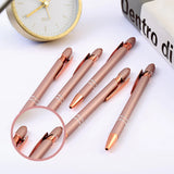 Simple Metal Rose Gold Ballpoint Pen Personalized Carving LOGO Customized Engraved Name Gifts School Stationery Office Supplies