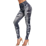 Sexy Women Leggings Imitation Jeans High Waist Pants Fitness Elastic Slim Leggins Mujer 2021 Sport Casual Leggins Female Push Up