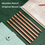 DELI Natural Wooden Pencil 2B HB 10PCS Pack Black Lead Wood Writing Pencils Office School Stationery