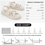 GMQM Fashion Women&#39;s Summer Sandals New 2023 Genuine Leather Slippers Shoes High-Quality Flats Classic Outdoor Walking Shoes