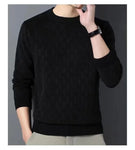 Spring Autumn 100% Pure Merino Wool Pullover Sweater Men O-neck Long-sleeve Cashmere Knitwear Female Clothing Grace