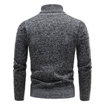 Autumn Winter Fleece Sweater Men Thicker Turtleneck Warm Pullover Slim Fit Man Clothes Luxury Brand Black Brown Jumpers Elastic