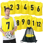 12 Pack Team Pinnies Scrimmage Vests Practice Jersey for Men Pennies for Sports Soccer Jerseys for Adult Youth