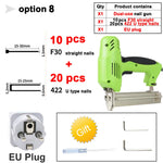 1800W~2000W Electric Nailer and Stapler Furniture Staple Gun for Frame with Staples &amp; Nails Carpentry Woodworking Tools 220V F30
