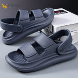 Summer Men Slippers Thick Sole Outdoor Beach Sandal Soft Comfortable Flat EVA Clouds Slides Casual Sneaker Shoes New Man Sandals