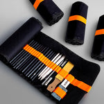 27/38/47pcs Sketch Pencils Set Sketching Kit Roll Up Canvas Wrap Bag Drawing Art Supplies Charcoals Kneaded Eraser Pencil Case