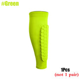 1Pcs Football Shin Guards Leg Sleeves Honeycomb Nylon Support Sock Shin Protector Soccer Gear Soccer Shields Sports Legging