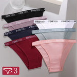 3Pcs/Set Sexy Waffle Plaid Cotton Briefs Women Panties Lady Solid Low Waist Underwear Female Soft Breathable Intimates Lingerie