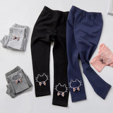 Spring Girls Leggings Cotton Trousers Kids Pants Girls Pants Skinny Print Cartoon Pattern Children Leggings Trousers