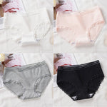 4Pcs/Lot Cotton Underwear Cute Knot Soft Breathable Briefs Young Panties Solid Girl Children Clothes