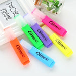 Large-capacity 6 Colors Student Art Fluorescent Highlighter Pen Gift Emphasis Marker Marking Pen Stationery School Supplies