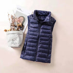 New 2024 Women Women Ultra Light Down Vests Slim Sleeveless Jacket Portable Girl Lightweight Windproof Waistcoat