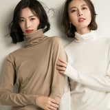 Autumn Winter Sweater Turtleneck Slim Fit Basic Pullovers 2023 Fashion Korean Knit Tops Bottoming Womens Sweater Stretch Jumpers