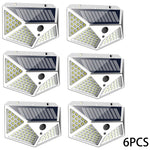 2/4/8/10PCS Solar Light Outdoor 100 LED Wall Lamp PIR Motion Sensor Lamp Waterproof LED Lights For Garden Street Decoration