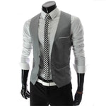 2023 New Arrival Dress Vests For Men Slim Fit Mens Suit Vest Male Waistcoat Gilet Homme Casual Sleeveless Formal Business Jacket