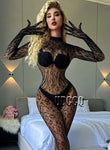 new Sexy Lingerie Leopard sexy underwear Bodystocking lenceria Chemises wedding night Bodysuits toy Best Sleepwear apparel+glove