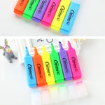 Large-capacity 6 Colors Student Art Fluorescent Highlighter Pen Gift Emphasis Marker Marking Pen Stationery School Supplies