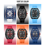 CURREN Top Brand Men's Watches Luxury Square Quartz Wristwatch  Waterproof Luminous Chronograph Watch for Men Date Clock