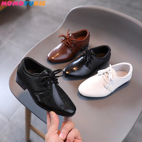 New Spring Autumn Casual Flat Shoes  Kids Pu Leather Shoes Boy Baby Soft Bottom Toddler Sneakers Children Non-slip