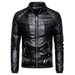 2021 New Design Motorcycle Bomber Add Wool Leather Jacket Men Autumn Turn Down Fur Collar Removable Slim Fit Male Warm Pu Coats