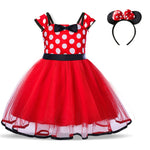 Dress Girls Fancy Halloween Cosplay Princess Tutu Dresses Red Christmas Disguise Costume Fantasy Vestidos