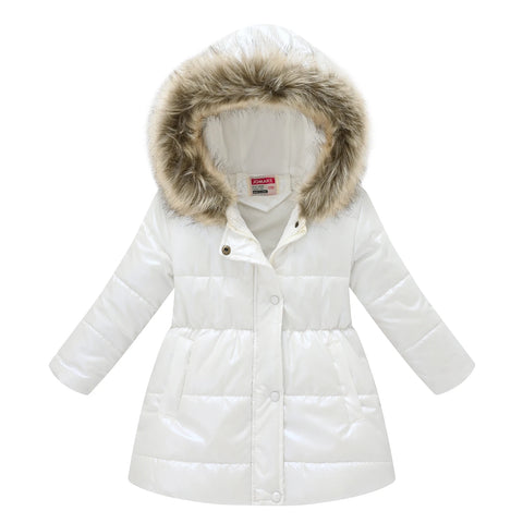 Stay Warm and Look Stylish: Girls' Thermal Hooded Jacket with Down Alternative Padding for Winter