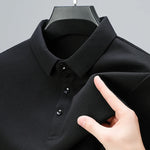 New Men's Casual Waffle Short Sleeve Polo Shirt Fashion Solid Color Top