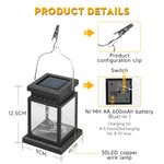 Solar Lantern Light LED Waterproof Portable Garden Decor Hanging Light Outdoor Yard Festival Decor Atmosphere Lamp Power Solar