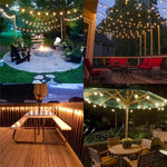 10M Ball LED String Lights Outdoor Ball Chain Lights Garland Lights Bulb Fairy Lights Party Home Wedding Garden Christmas Decor