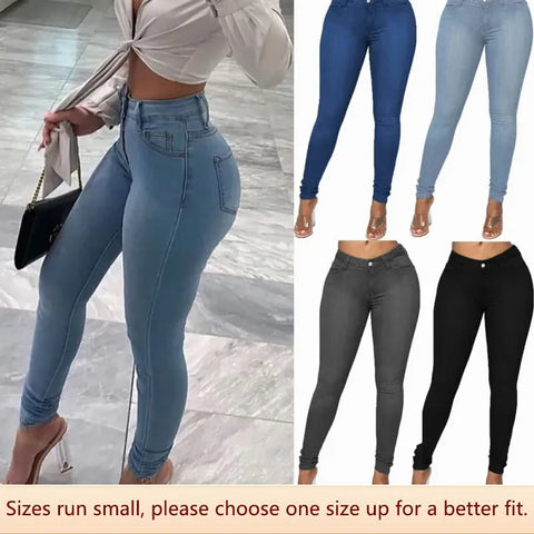 Sexy Women's Jeans Pencil Denim Trousers Butt Lifting Style