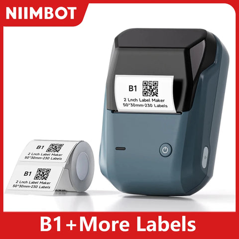Niimbot B1 Mini Portable Thermal Printer Self-Adhesive Sticker Label Maker Pocket Printer Labeling Machine Bluetooth Niimbot B1