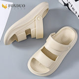 Summer Men Slippers Thick Sole Outdoor Beach Sandal Soft Comfortable Flat EVA Clouds Slides Casual Sneaker Shoes New Man Sandals