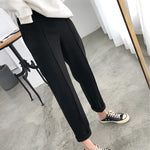 Thicken Women Pencil Pants 2023 Spring Winter Trousers OL Style Wool Female Work Suit Pant Loose Female Trousers Capris 6648