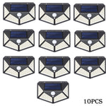 100 LED Solar Lights Outdoor Solar Wall Lamp PIR Motion Sensor Lamp Waterproof Solar Street Light for Garden Decoration