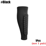 1Pcs Football Shin Guards Leg Sleeves Honeycomb Nylon Support Sock Shin Protector Soccer Gear Soccer Shields Sports Legging