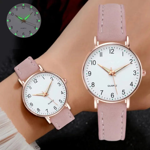 Luxury Watches For Women Diamond-studded Luminous Retro Female Watch Ladies Belt Back Light Quartz Wristwatches relogio feminino