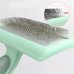 Dog Brush Stainless Steel Dogs Combs Massage Dog Grooming Brush Pet Hair Remover Cleaning Tools Soft Handle Cat Comb Brush Cat